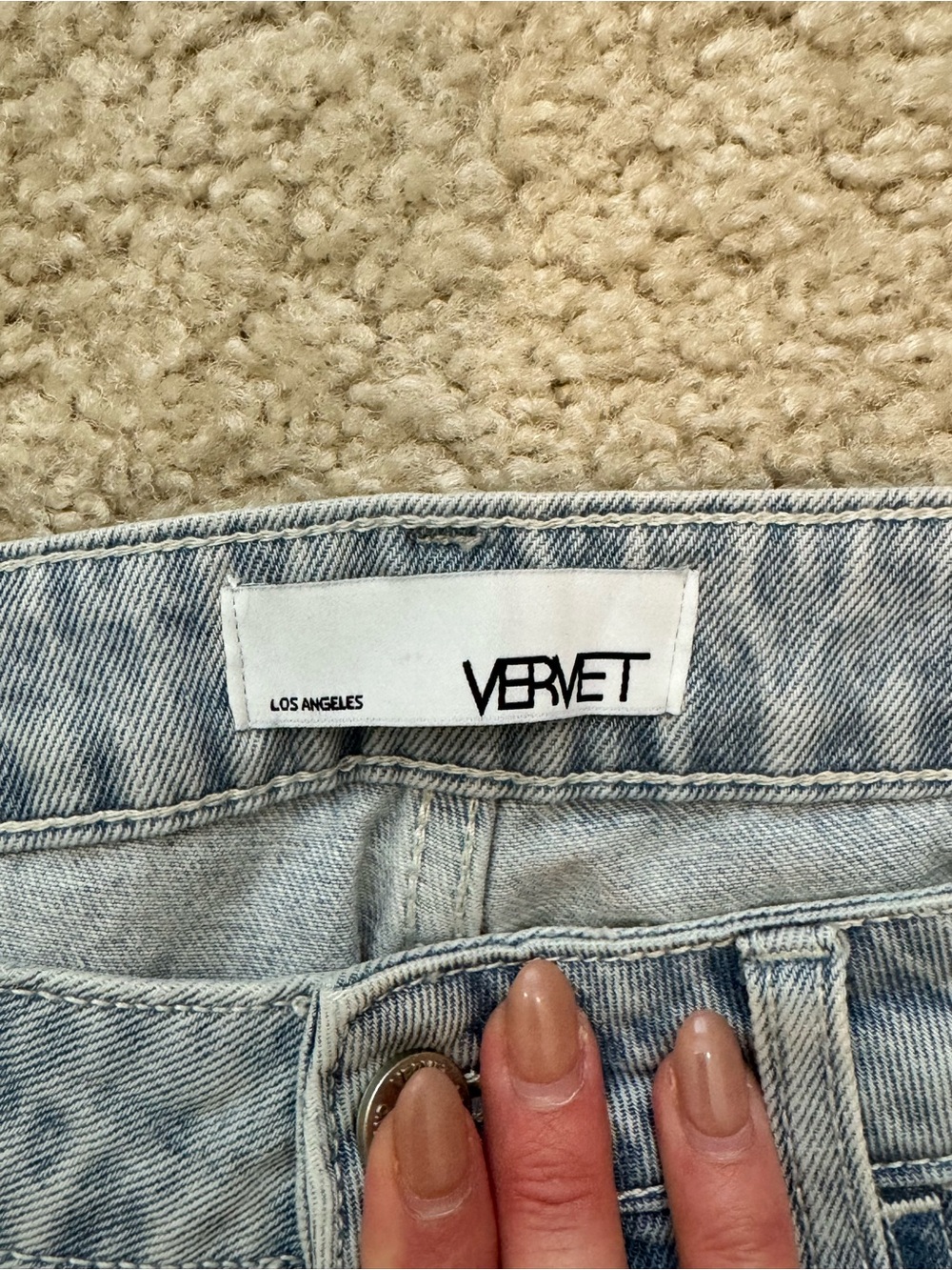 🔹 VERVET Los Angeles Distressed Wide Leg Jeans – Size 26 - Picture 3 of 8